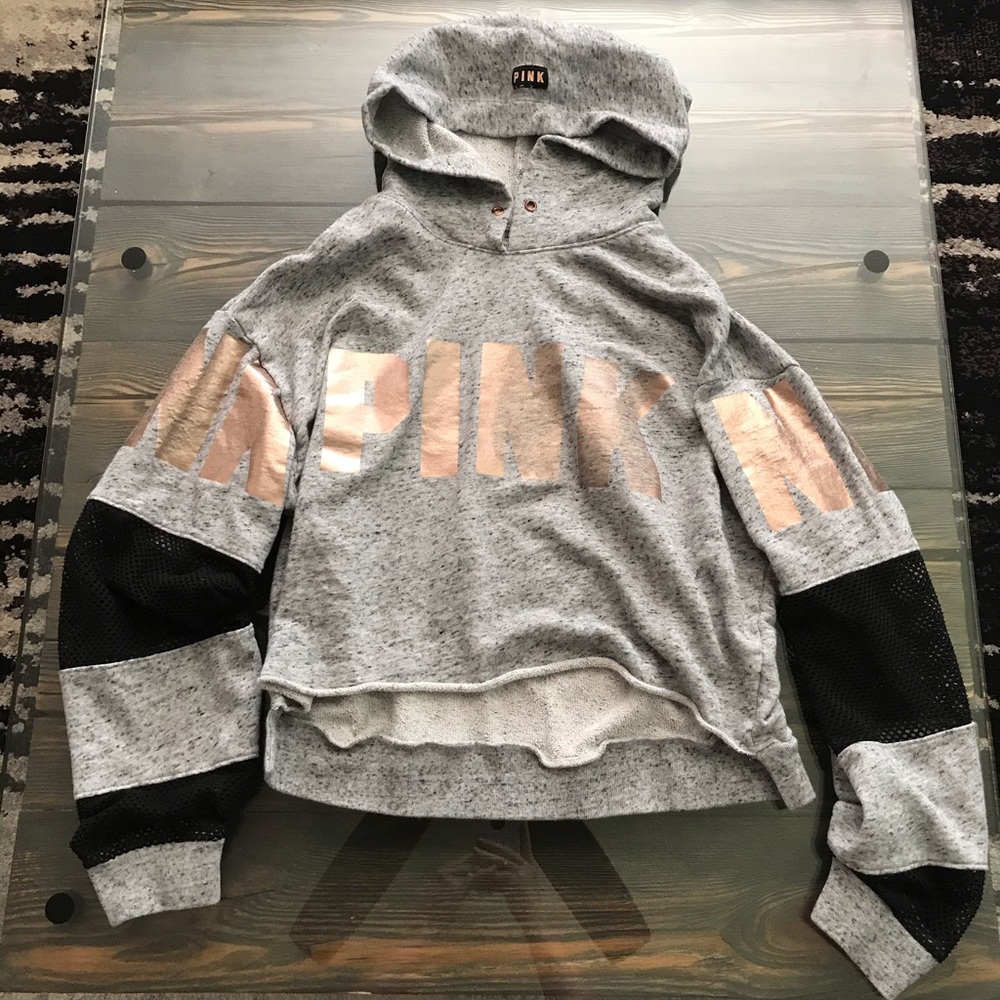 Vs pink cropped hoodie 💖